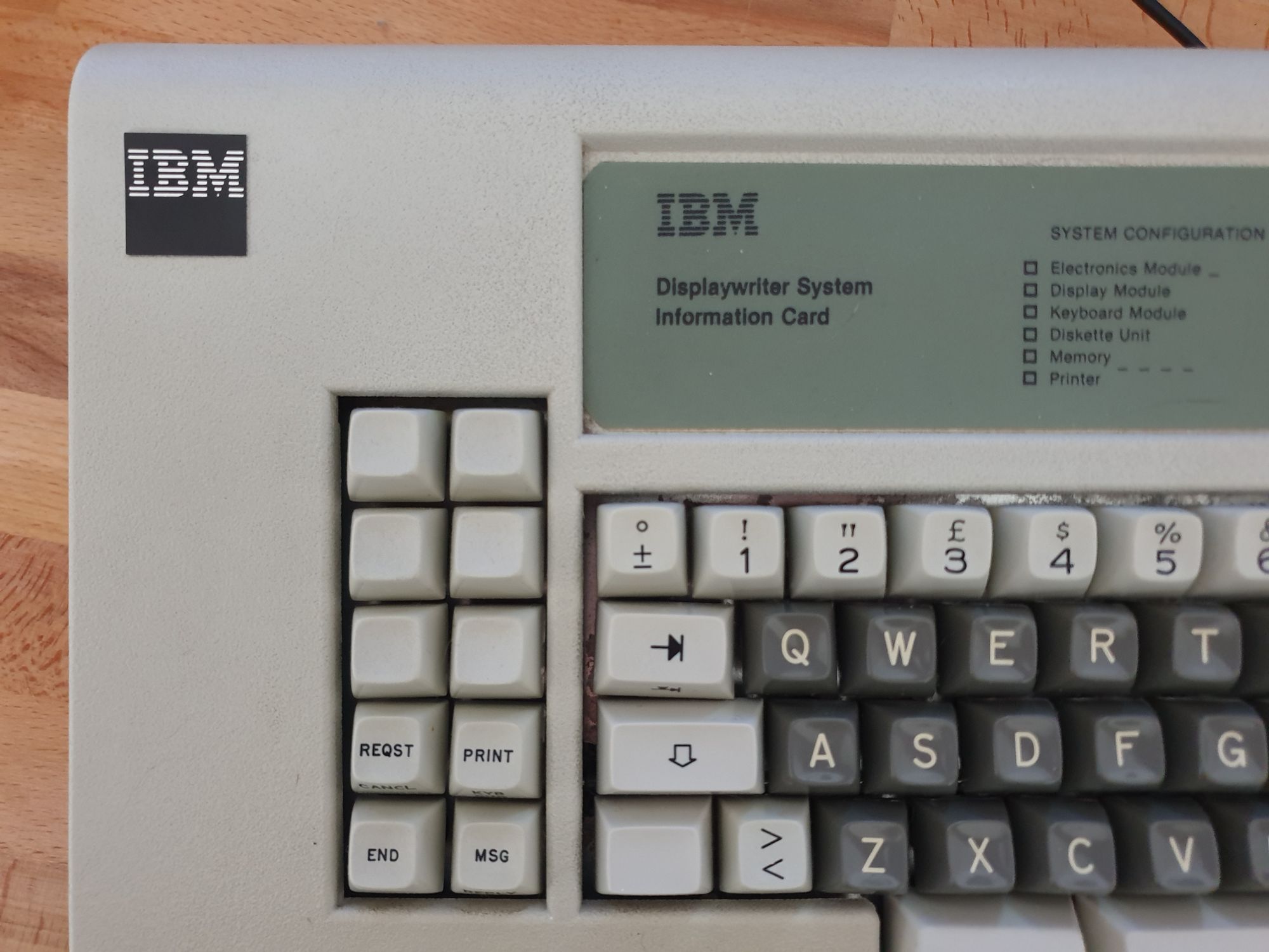 IBM Model B 6580 Displaywriter Keyboard